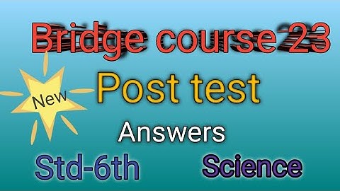 std-6th|Science|Bridge course 23|Post test|Answers|Urdu medium|setu abhyas 23|