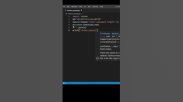 Random password generator using python