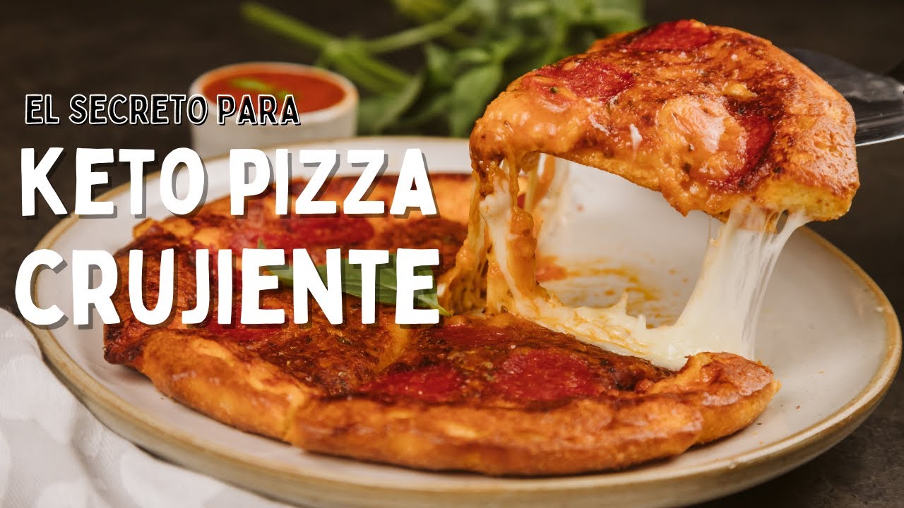 El secreto para una PIZZA KETO CRUJIENTE 🍕 (muy fácil y sin