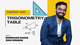 Learn &amp; Remember Trigonometry Ratios Table Easily | Class 10 CBSE Maths | 100% Exam-Friendly Trick