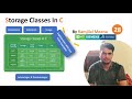 C_28 Storage Classes In C Programming | auto | extern | static | register | Interview Questions