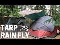 TARP RAIN FLY | How To Set Up A Tarp Canopy For Camping