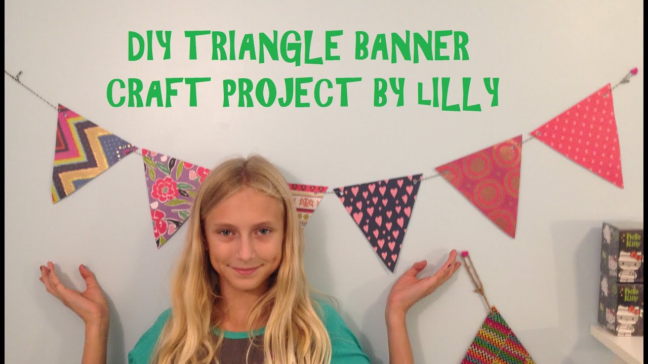 DIY Triangle Banner Craft Project How To Video - YouTube