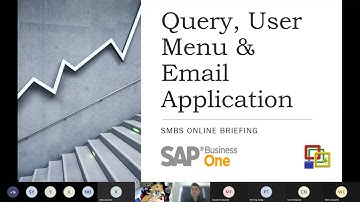 SAP Business One Query Generator, Email Application & User Menu