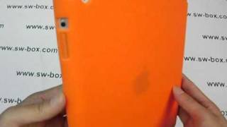 ipad 2 case: Candy Soft Silicone Case - Orange screenshot 4