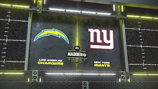 madden nfl 24 - los angeles chargers vs new york giants simulation ps5 (madden 25 rosters)