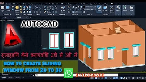 How to create 3d Sliding Window in Autocad.#amittechcad#Autocad#Trand#3D#Drawing#Viral#youtubevideo