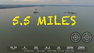 5.5 Mile Distance Flight - DJI Phantom 3 FPVLR v2 and Battery Mod