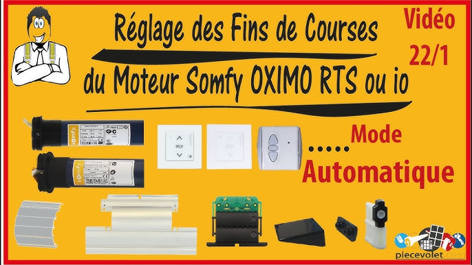 Réglage fins de course moteur Somfy RTS avec télécommande - 100% Volet  Roulant 