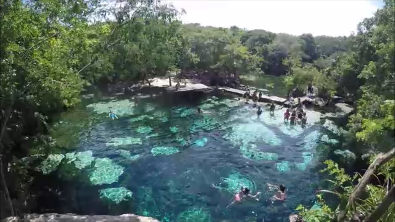 Mexico - Cenote azul och Cozumel - YouTube