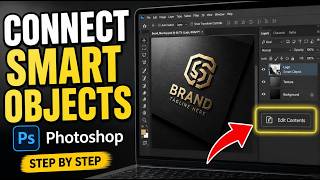 How to connect Photoshop smart objects for scalable branding mockups - Step By Step