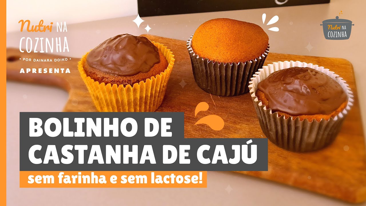Bolinho fácil e saudável de Castanha de Cajú com somente 3 ingredientes (sem farinha e sem lactose)