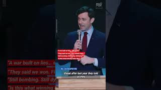 Jon Ossoff: “Lying a Nation Into War Is Despicable”.