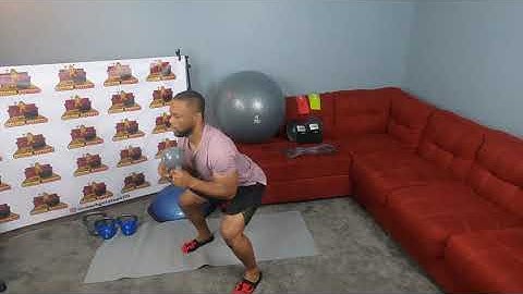 Kettlebell Squat with Curl and Tricep Extension Combo