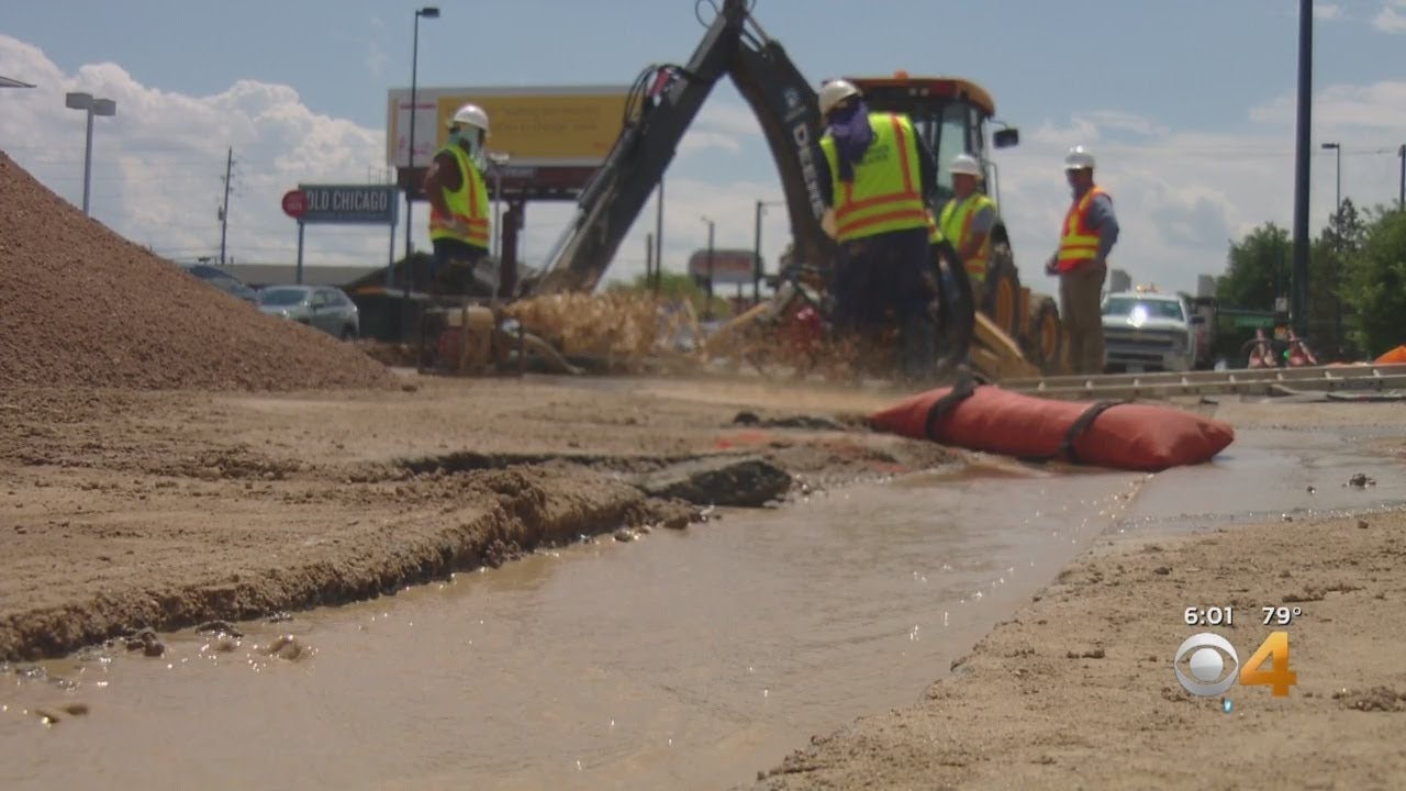 Colorado Boulevard Remains Closed During Water Main Break Repairs