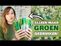 Zoveel  alle groene art supplies gebruiken die ik heb  1 kleur challenge