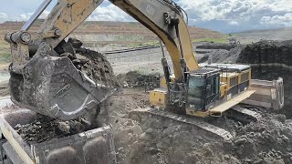 Caterpillar 390D Excavator Loading Mercedes Arocs & MAN Trucks - Pyramis Ate