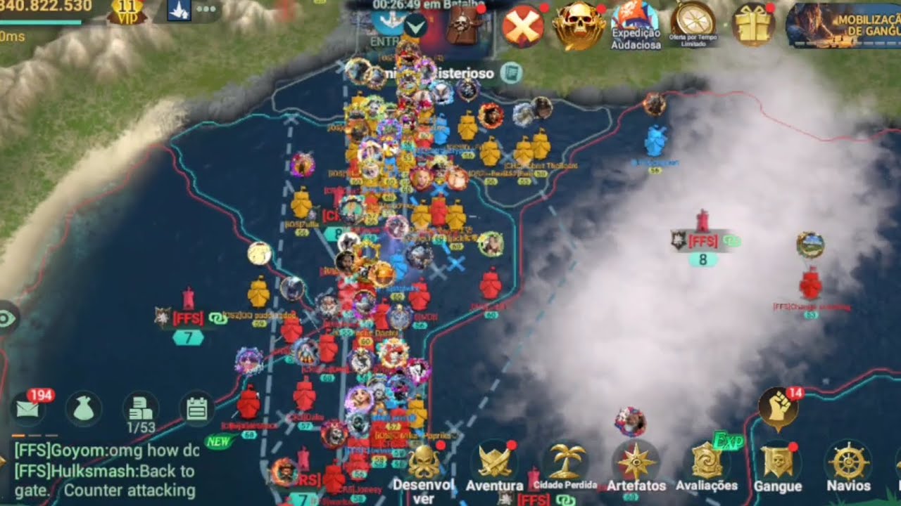 PvP Battle IOS, IOS2, FFS 162 and VIK 14 Vs CRS, FFS, BRB 377 and DJV5 Sea of Conquest Season 13 X7