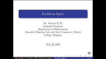 Euclidean Space L - 4