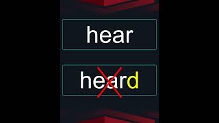 How do I pronounce hear and heard with examples كيفية نطق كلمة hear و heard بالإنجليزي