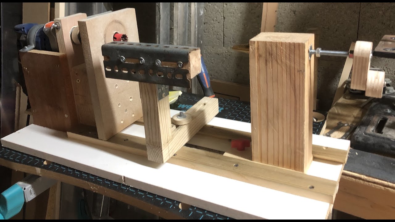 Tour a bois maison part 1 CA FONCTIONNE  make a wood lathe #DIY 