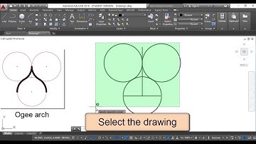 Draw Ogee three centered arch sample 1using autocad