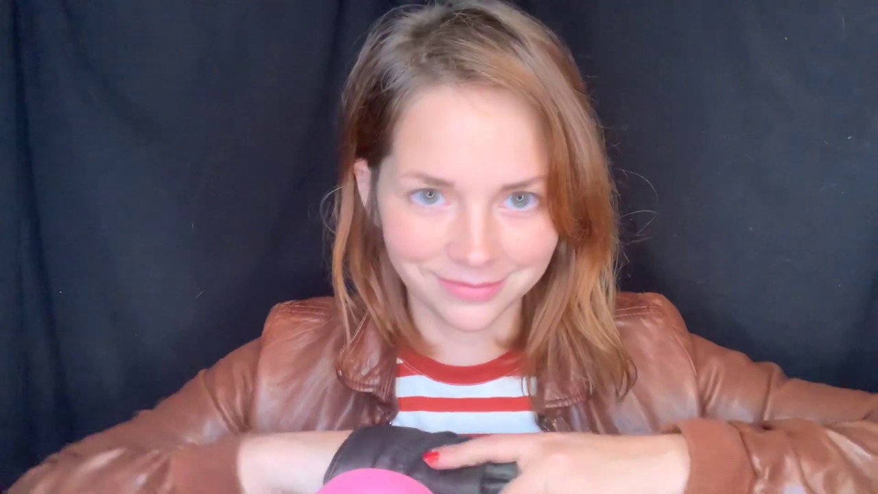 ASMR Leather Sounds while Taking Care of Sick Friend - Leather Gloves & Jacket