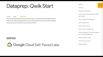 Dataprep Qwik Start Qwik lab