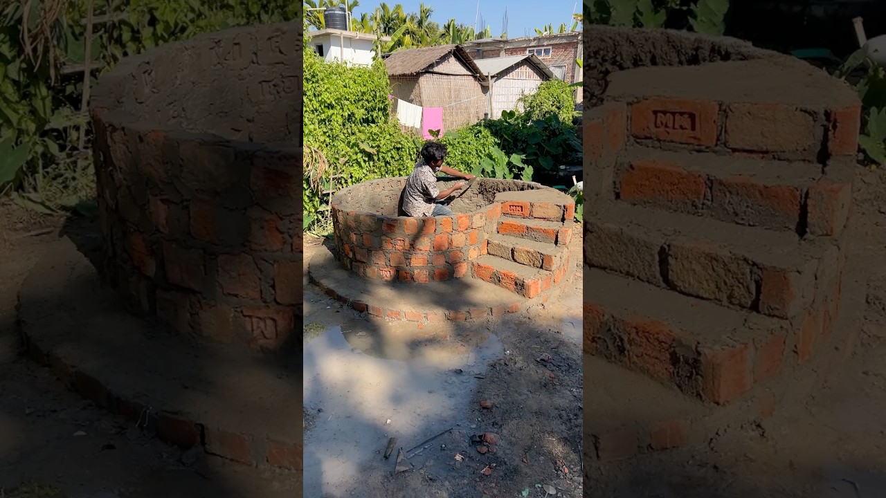 Swimming pool making with cement 