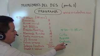 EL PROGRAMA, Prioridad 1 Del Director De Escuela Sábatica (Video 1)