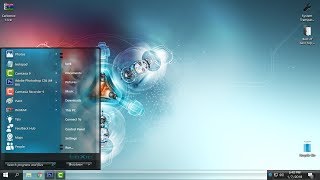 Windows 10 custom theme Toxic blue