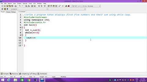 write A Program That Displays First Five Numbers And Their Sum Using While Loop  1
