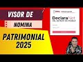 ¿ CÓMO USAR EL VISOR DE NÓMINA PARA LA DECLARACIÓN PATRIMONIAL?