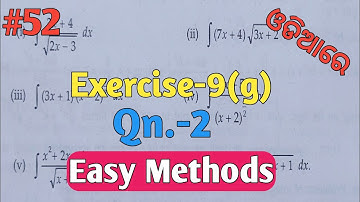 Chapter-9 Integration | Exercise-9(g) Solution Qn.2 | CHSE Class 12 Math