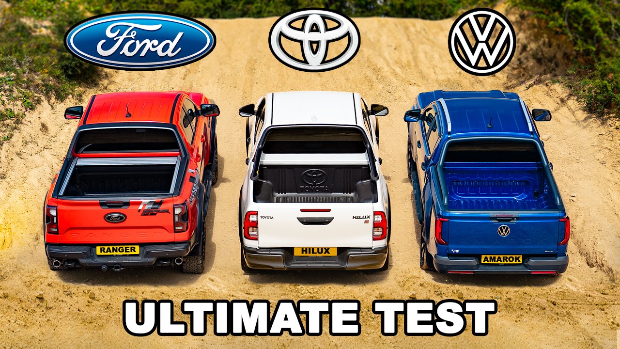 ⁣Toyota v Ford v VW: ULTIMATE pick-up test!