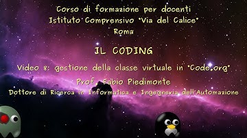 Video 8: gestione della classe virtuale in “Code.org”