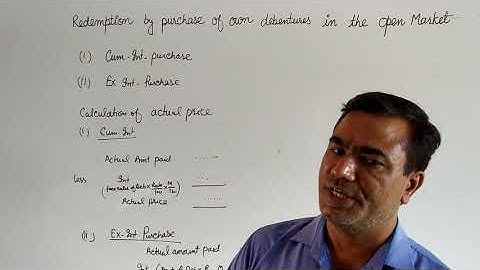 Redemption by purchase of debenture in open market for immediate canceilliation BY-PUSHPENDER SIR 👍