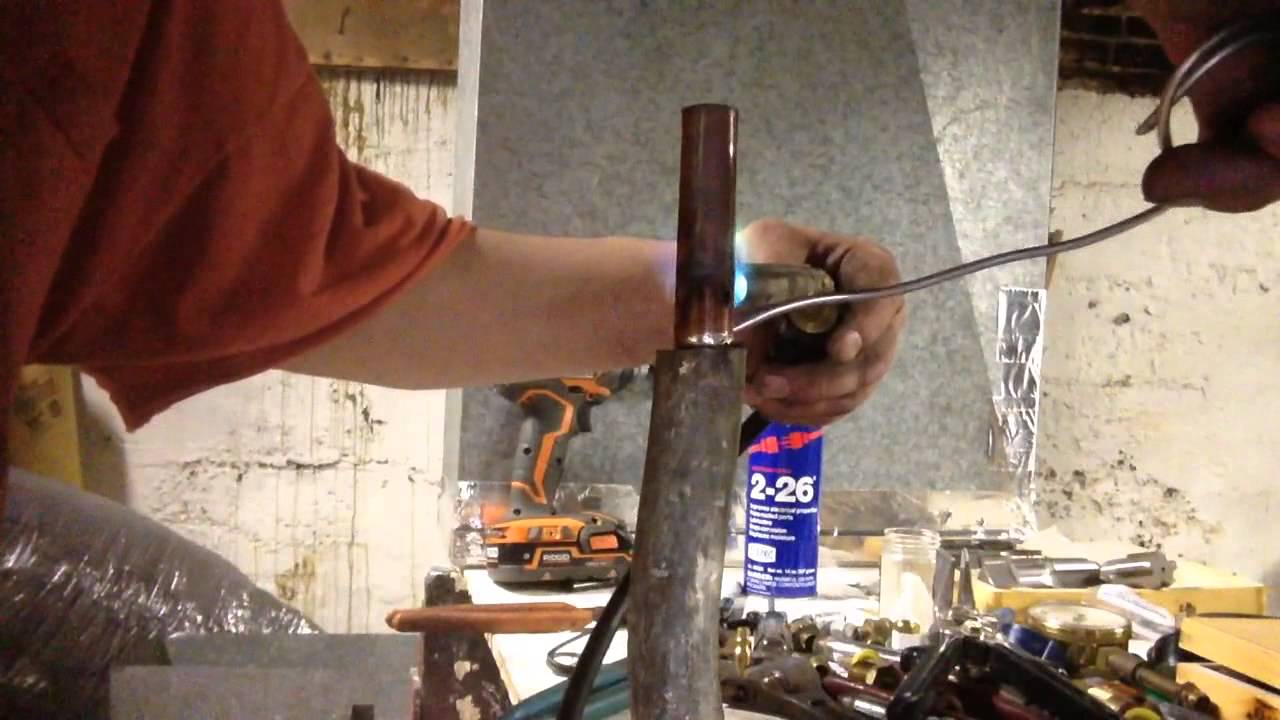 How to solder 1/2 copper pipe into lead pipe