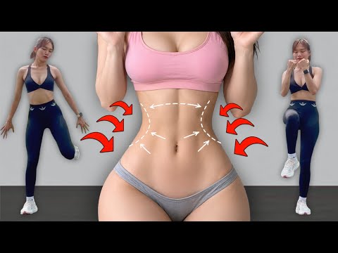 1-MINUTE EXERCISE to Slim Waist & Flatten Your Stomach Fast 🔥 (Knee Friendly)