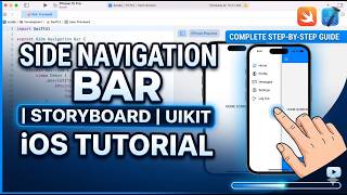 📱Side Navigation Bar | Storyboard | UIKit | iOS | India 🇮🇳