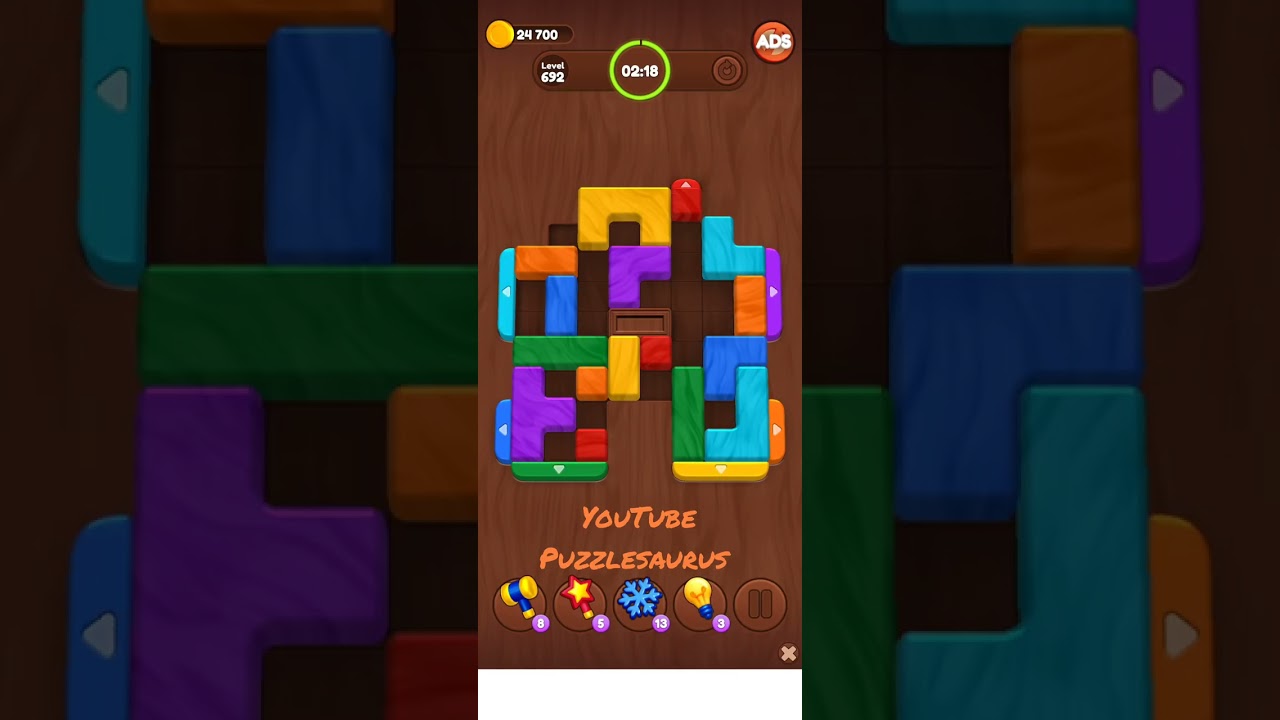 Wood Color Jam level 690 691 692 logic puzzle game - YouTube