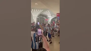 #Argentina fans at Lusail Metro. Highlights #fifa #argentina #mexico #messi messi #mbappe #psl