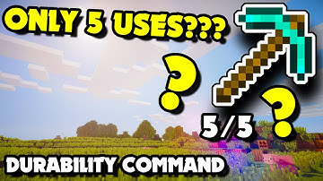 This Pickaxe ONLY HAS 5 USES??? Give Custom DURABILITY Items With Commands in Minecraft 1.21.5+ Java