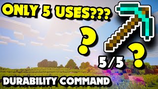This Pickaxe ONLY HAS 5 USES??? Give Custom DURABILITY Items With Commands in Minecraft 1.21.5+ Java