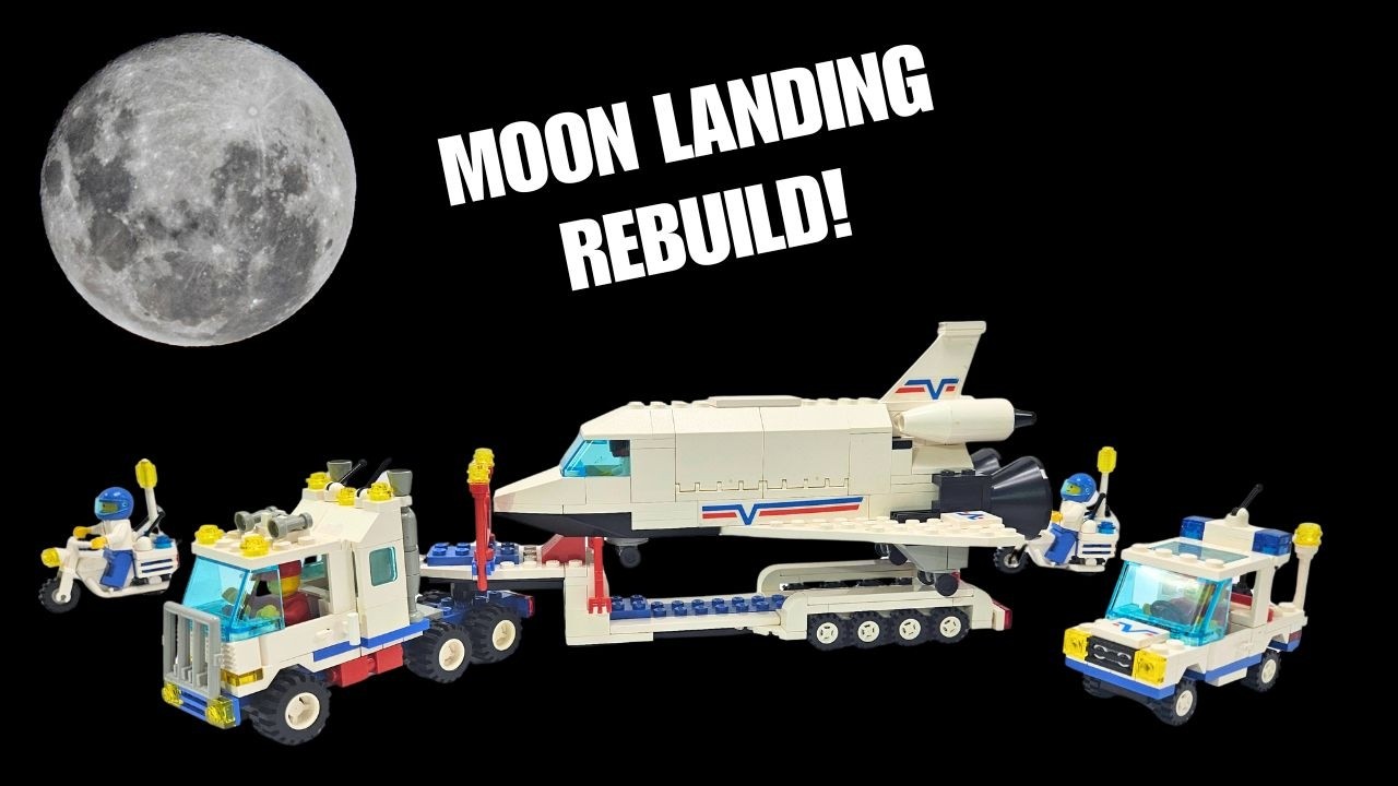 LEGO 6346 Shuttle Launching Crew (1992) Moon Landing Speed Build 