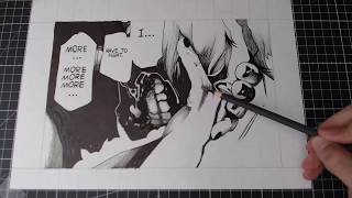 Speed Drawing - Ken Kaneki Tokyo Ghoul Manga Style