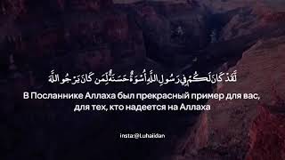 Чтец: Мухаммад Аль-Люхайдан Сура 33 Аль-Ахзаб (Союзники) аяты 21-23 Красивое чтение Кур'ана!