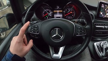 How to Enter Assistant Display on Speedometer in Mercedes V Class W447 (2014 - now)