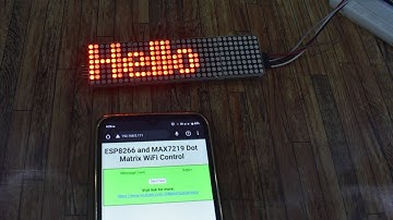 Controlling Dot Matrix Display By Pnone with NodeMCU  WiFi