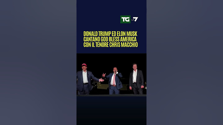 Donald #Trump ed Elon #Musk Cantano God bless America con il tenore Chris Macchio
